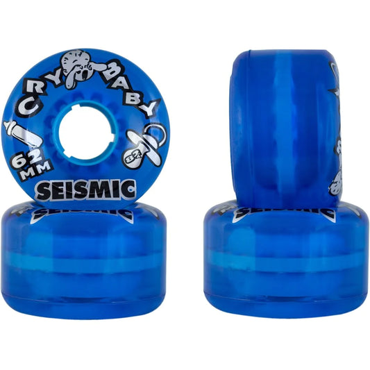 Seismic: 62mm Cry Baby Clear Longboard Wheels