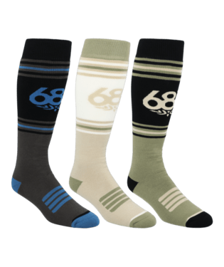 686: 24/25 Men’s Game Day Snowboard Sock 3 Pack - Motion Boardshop