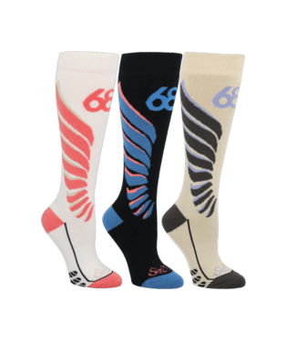 686: 24/25 Women’s Libert’a Snowboard Sock 3 Pack - Motion Boardshop