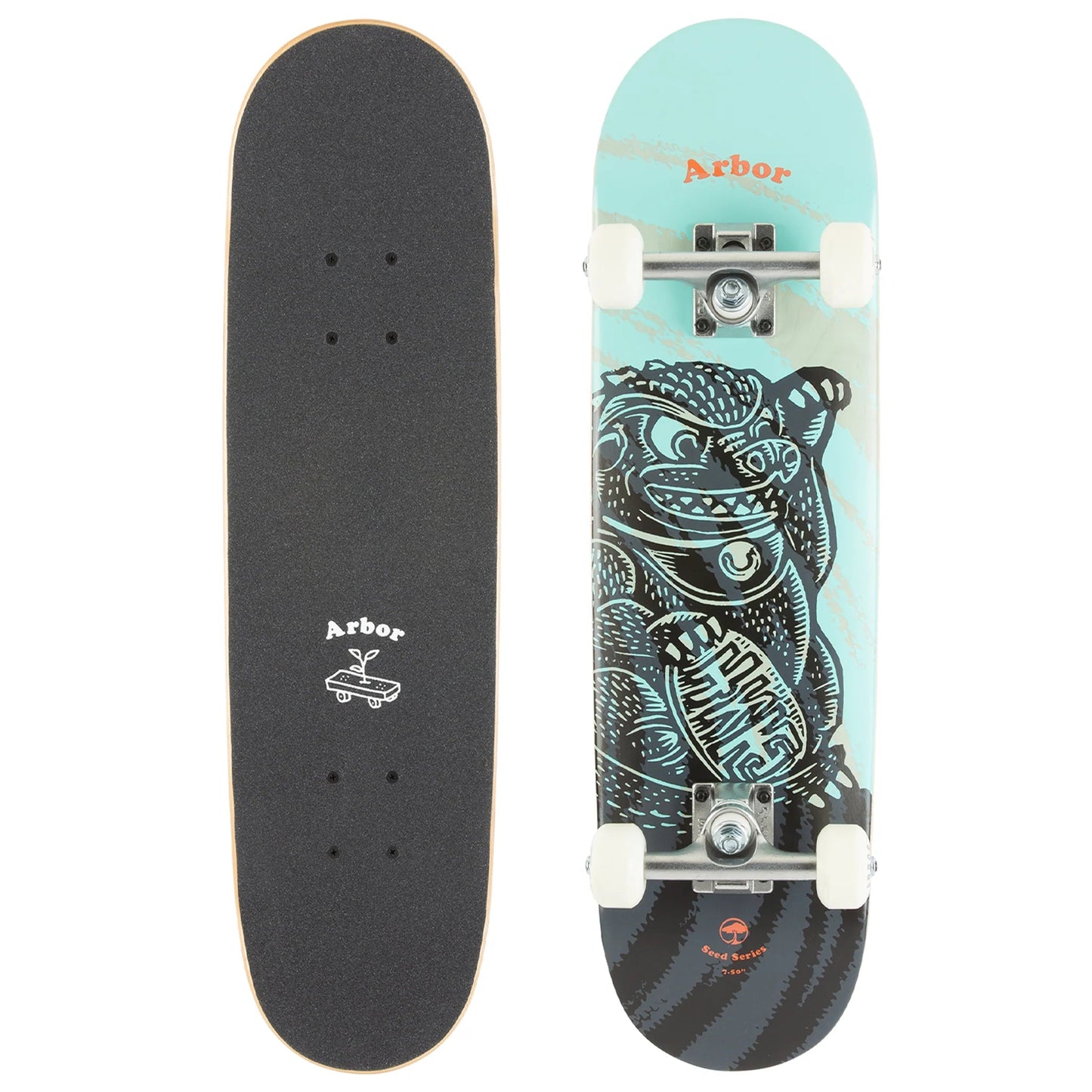 Arbor: 7.5" Seed Woodcut Street Skateboard Complete - Motion Boardshop