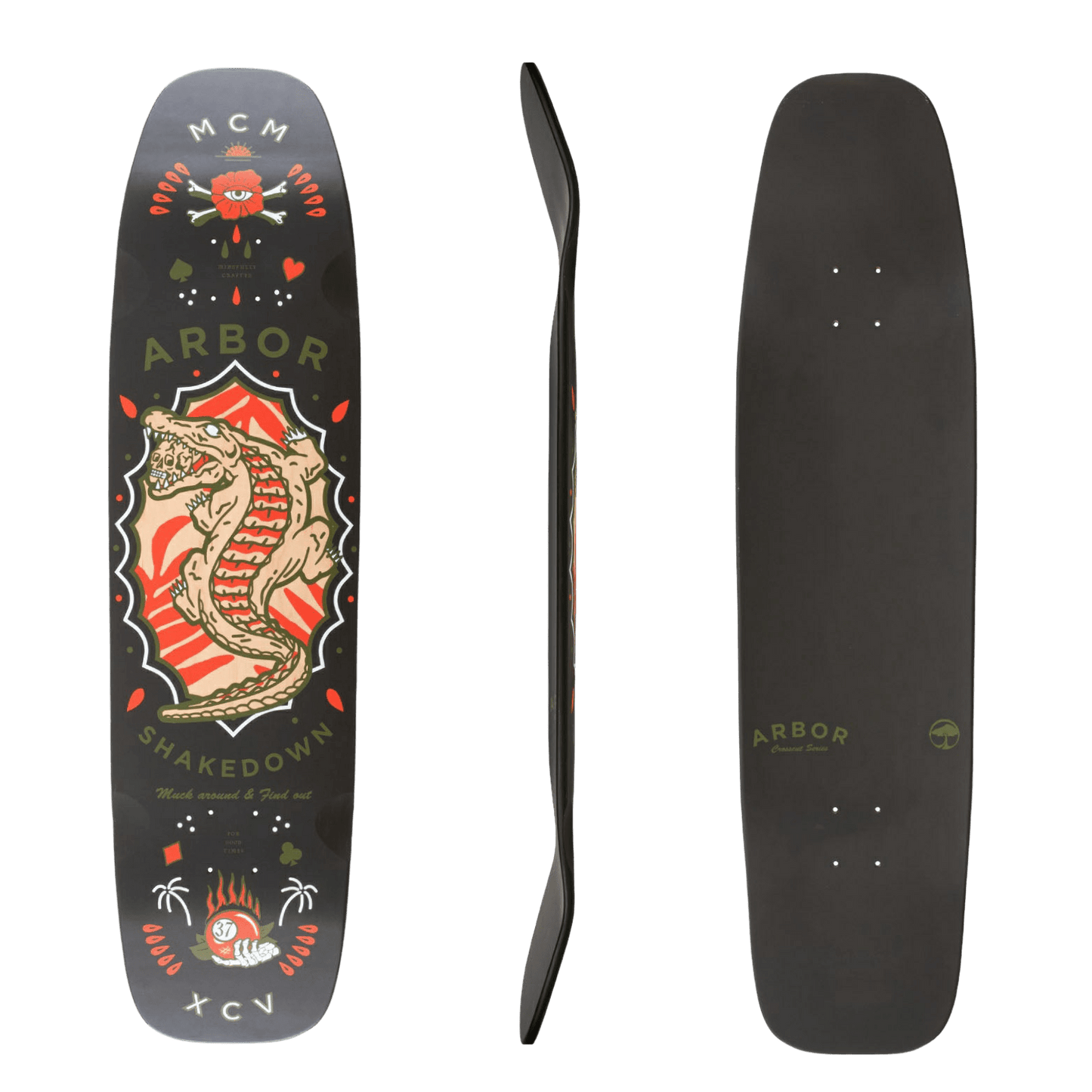 Arbor: Shakedown Deathroll 37" Longboard Skateboard Deck - Motion Boardshop