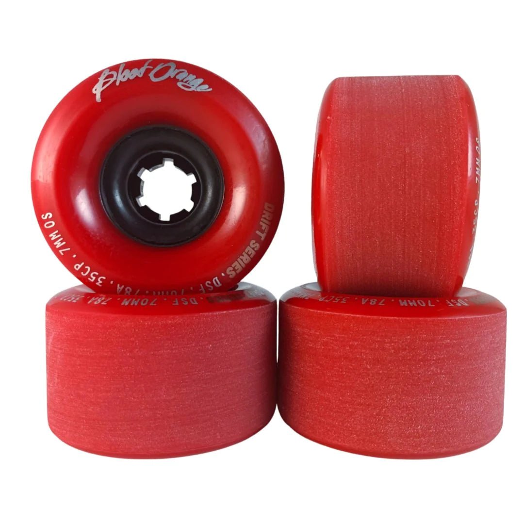 Blood Orange: 70mm Drift Series Longboard Wheels - Motion Boardshop