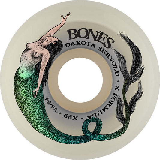 Bones: X - Formula Servold Mermaid 54 V6 Wide - Cut 99A Skateboard Wheels - Motion Boardshop