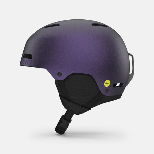 Giro: Ledge Mips Snowboard Helmet (Matte Black/Purple Pearl) - Motion Boardshop