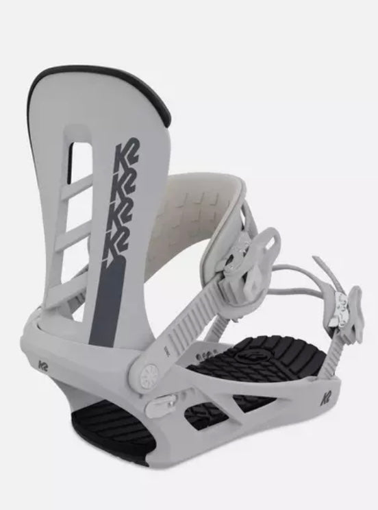 K2: 2024 Sonic Snowboard Bindings (White) - Motion Boardshop