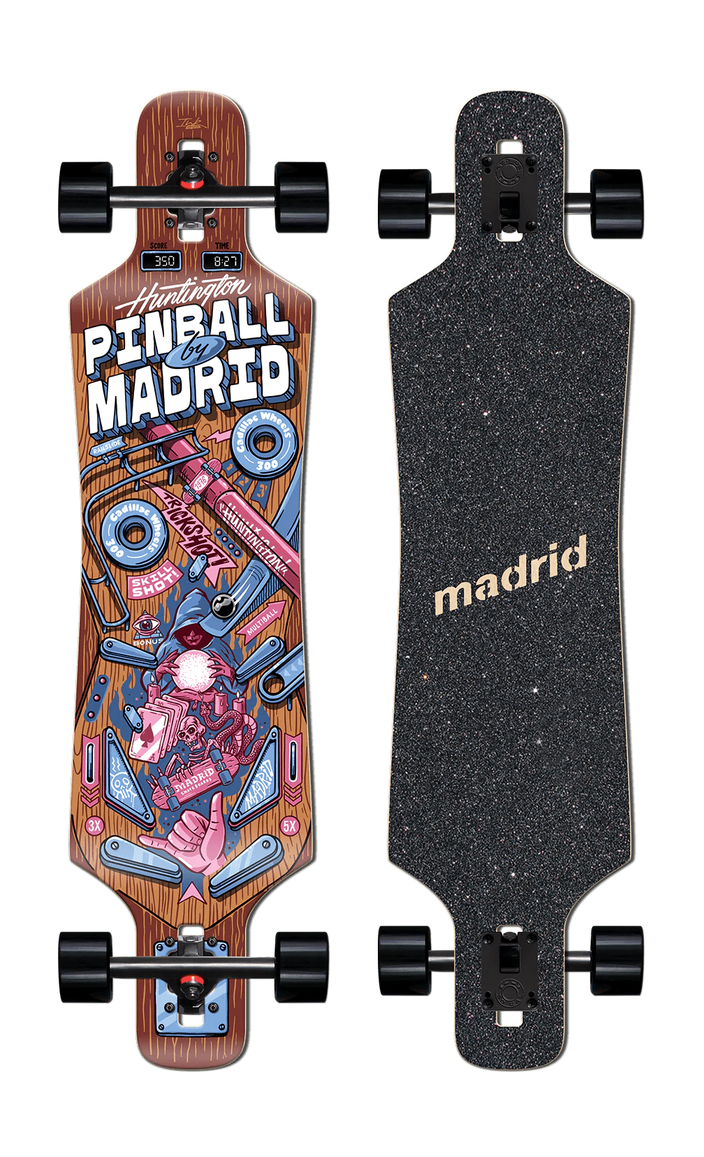 MADRID: SPADE 39" PINBALL WIZARD Complete Longboard Skateboard - Motion Boardshop