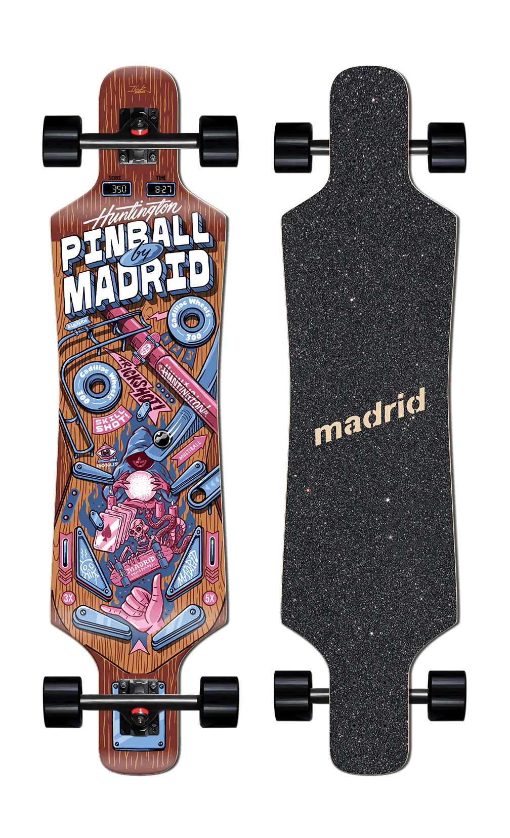 MADRID: SPADE 39" PINBALL WIZARD Complete Longboard Skateboard - Motion Boardshop