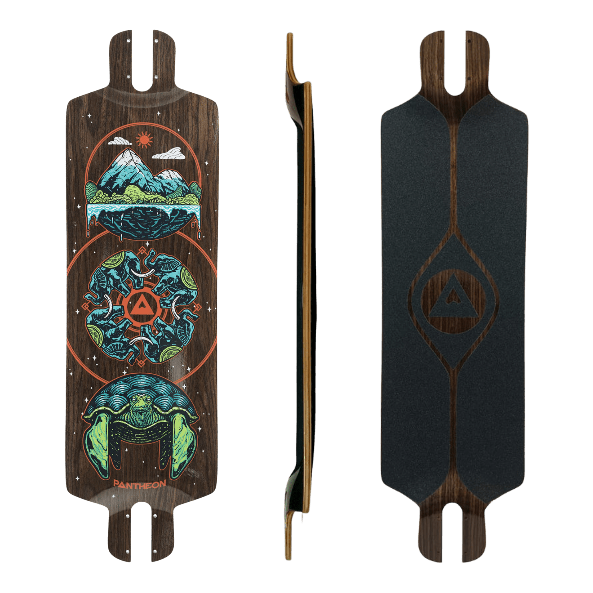 Pantheon: Pranayama Cosmic Turtle Longboard Skateboard Deck - Motion Boardshop