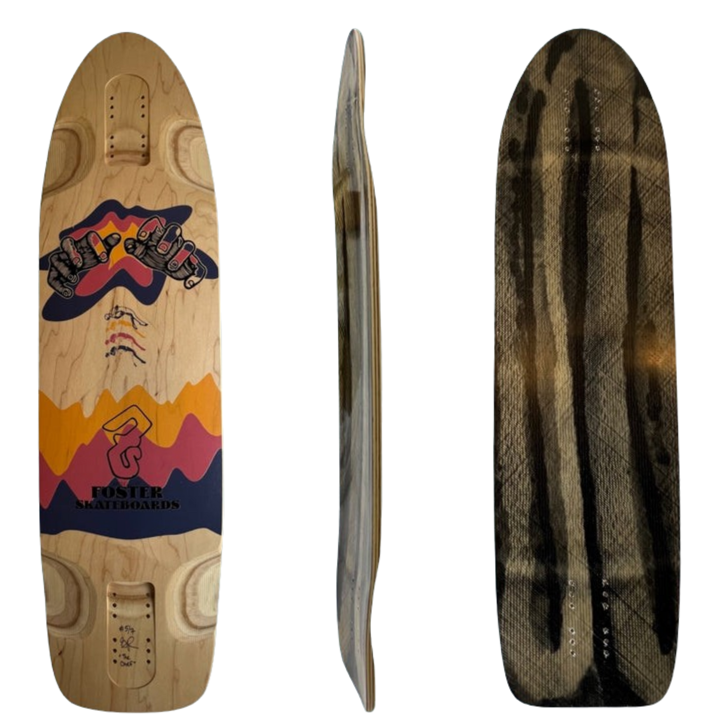 Foster: Resurrector V2 Carbon Longboard Skateboard Deck