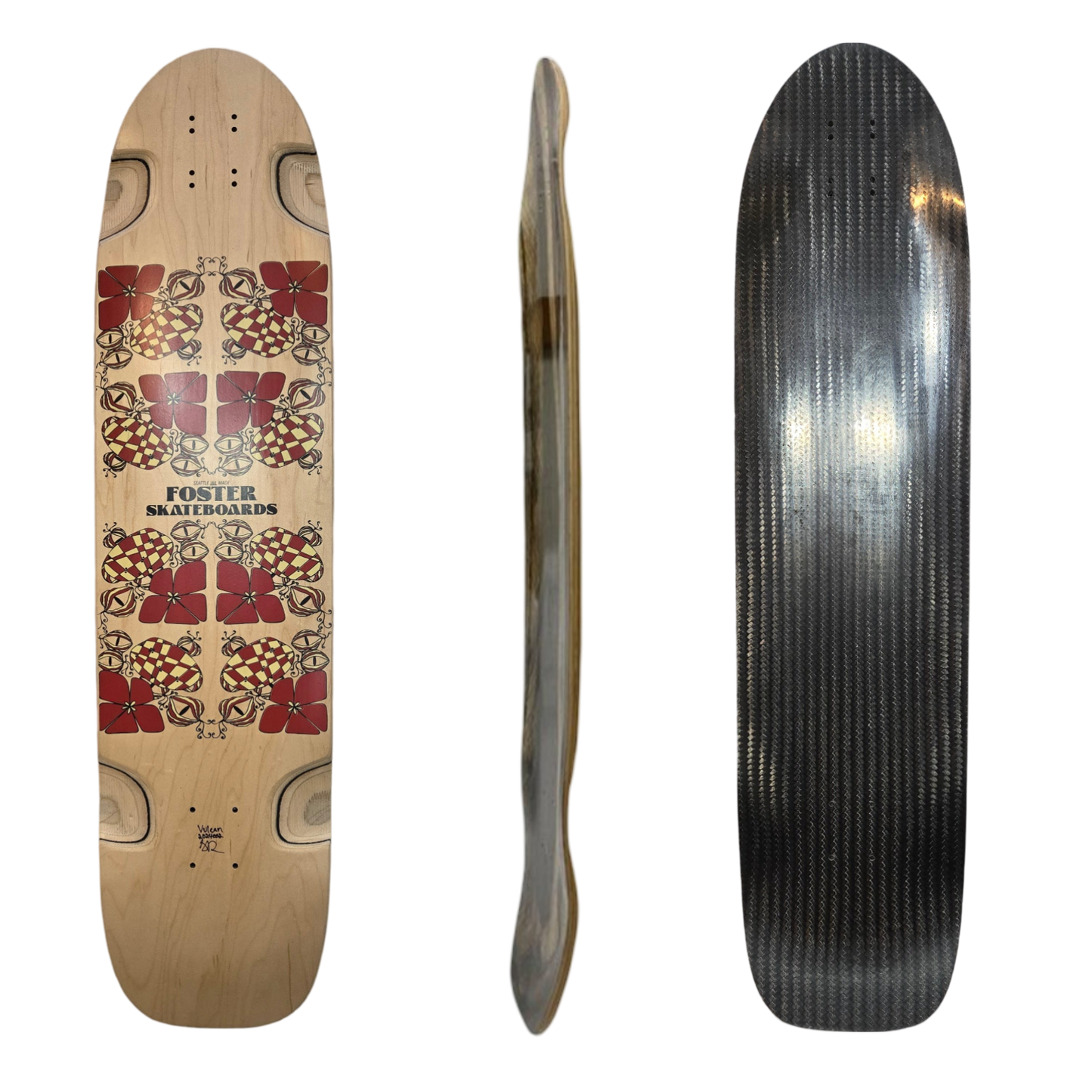 Foster: Vulcan Carbon Longboard Skateboard Deck