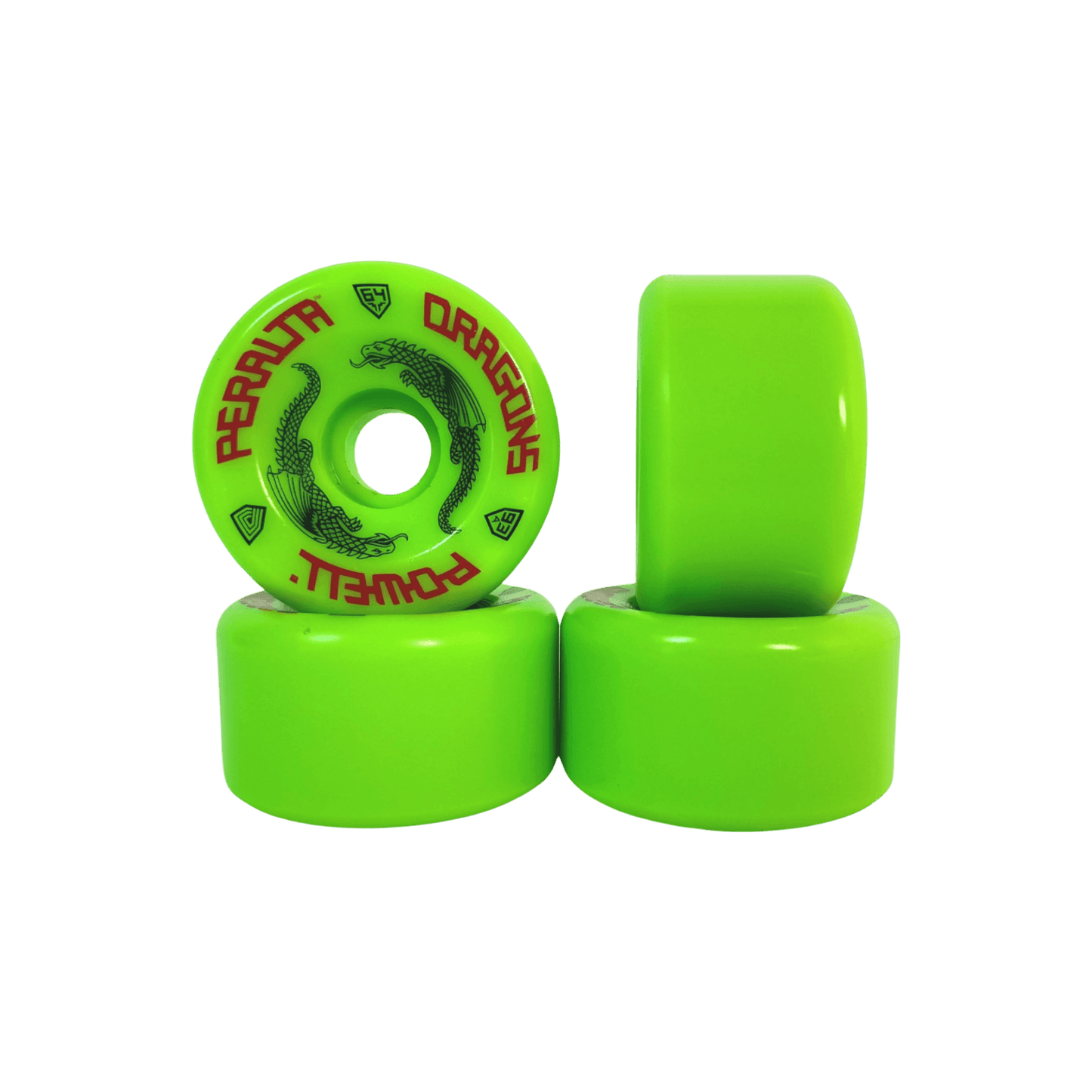 Powell Peralta: 64mm Green Dragon Formula Longboard Skateboard Wheels - Motion Boardshop