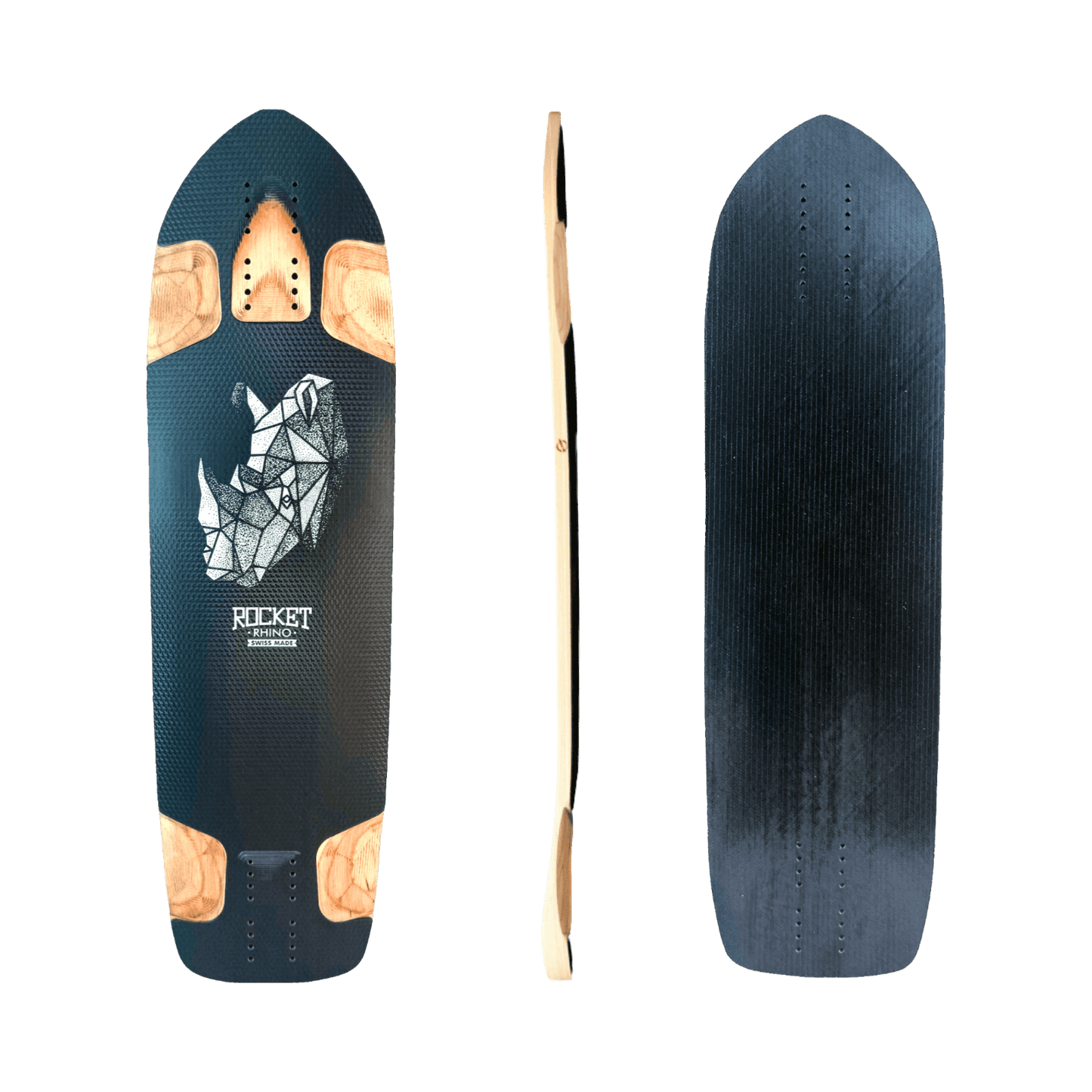 Rocket: Rhino Racetail Longboard Skateboard Deck - Motion Boardshop