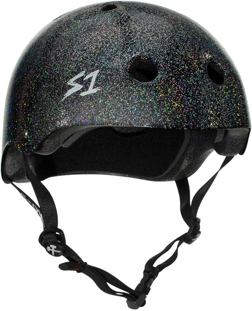 S1: Mega Lifer Helmet (Black Gloss Glitter) - Motion Boardshop