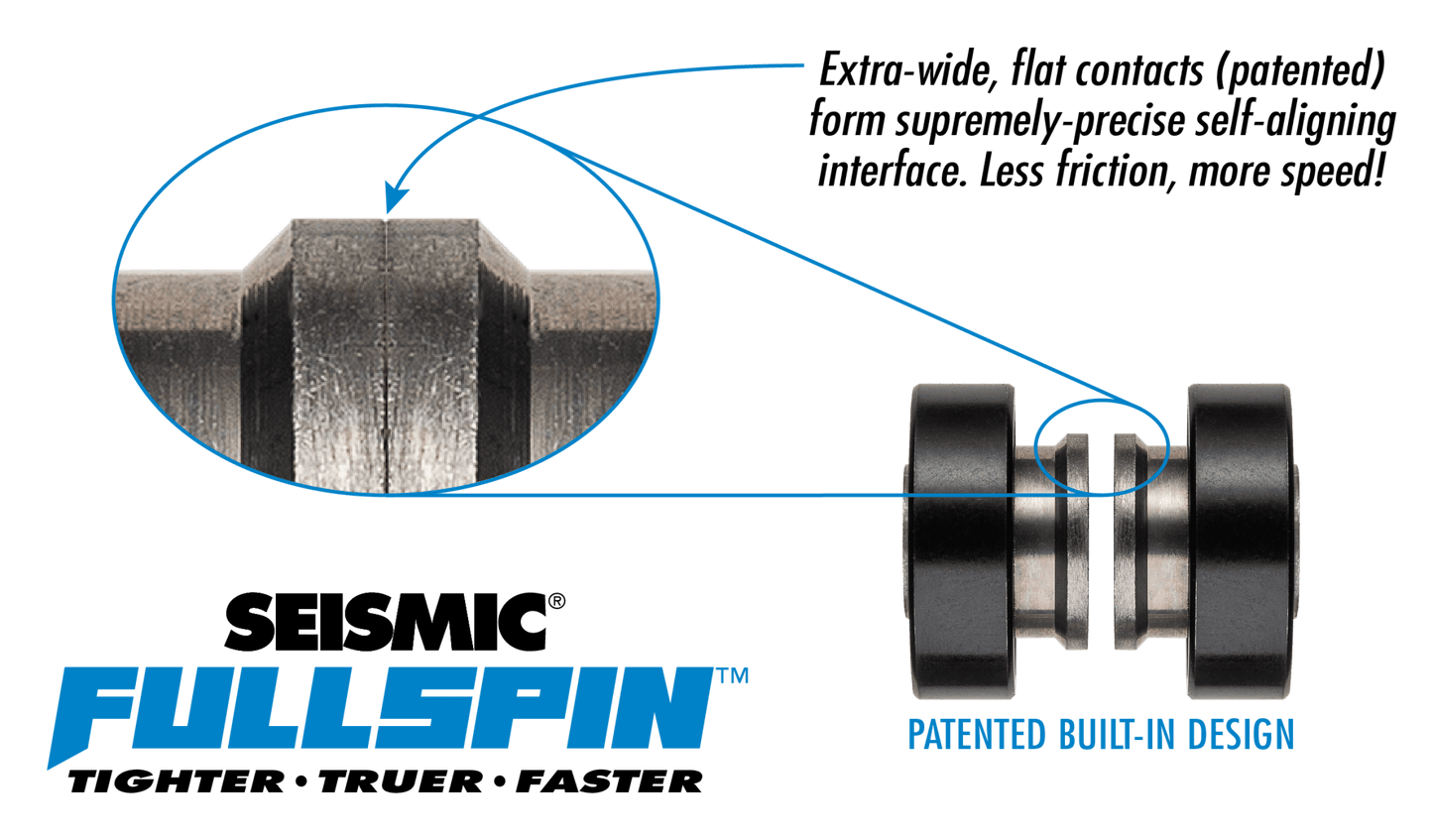 Seismic: Fullspin 6 - Ball XT Ceramic Built - in Longboard Skateboard Bearings - Motion Boardshop