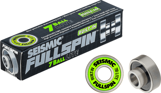 Seismic: Fullspin 7 - Ball LITE Built - in Longboard Skateboard Bearings - Motion Boardshop