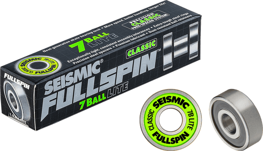 Seismic: Fullspin 7 - Ball LITE Classic Longboard Skateboard Bearings - Motion Boardshop