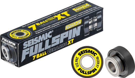 Seismic: Fullspin 7 - Ball XT Ceramic Built - in Longboard Skateboard Bearings - Motion Boardshop