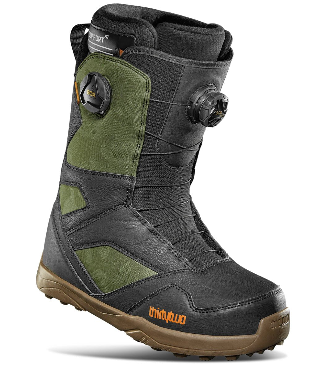 ThirtyTwo: STW Double Boa Snowboard Boots (Black/Camo) - Motion Boardshop