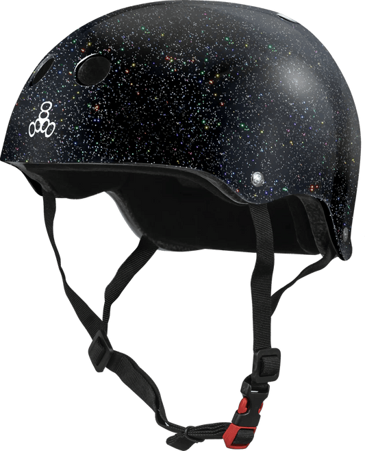 Triple 8: Certified Sweatsaver Helmet (Black Glitter) - Motion Boardshop