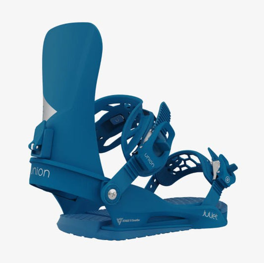 Union: 2024 Juliet Women's Snowboard Bindings (Blue) - Motion Boardshop