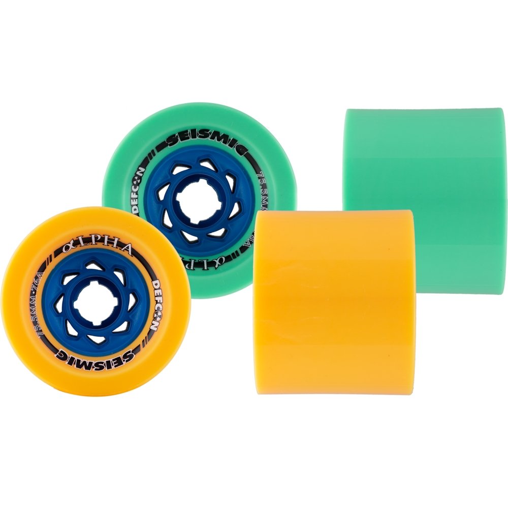 Seismic: 75.5mm Alpha Longboard Skateboard Wheels - Motion Boardshop